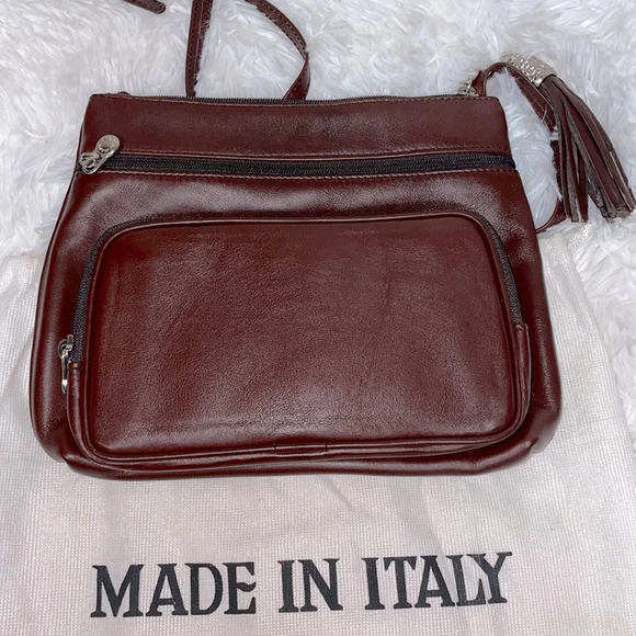 Made in Italy Small Leather Crossbody Bag - Picture 1 of 13